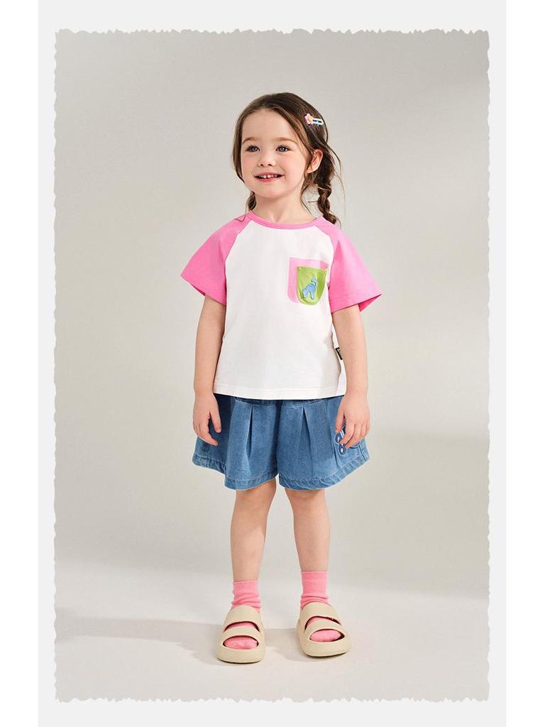 2025 Summer Girls' Cartoon T-Shirt - Short Sleeve, Cute Design