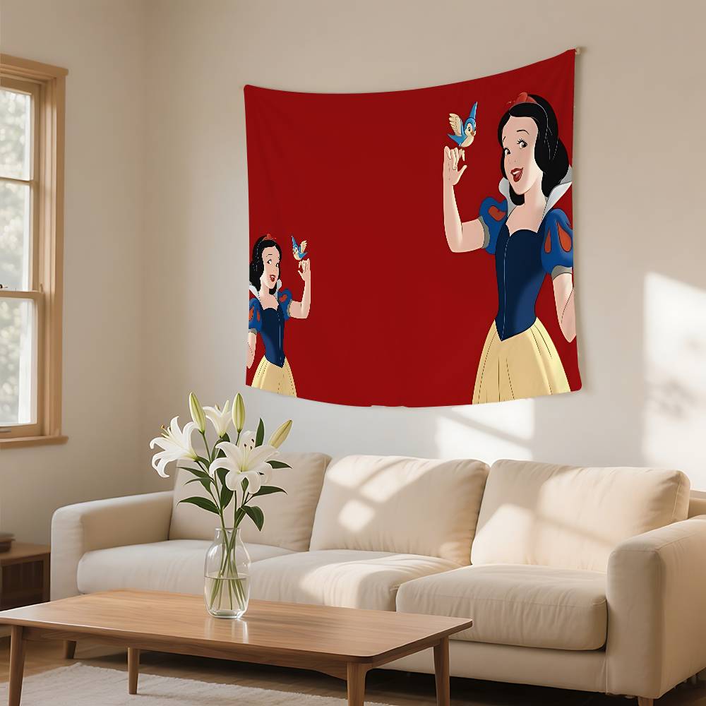 Classic Anime SsnowWhiteS Cute Tapestry Wall Hanging Tapestry Art Deco Blanket Curtain Hanging At Home Bedroom Living Room