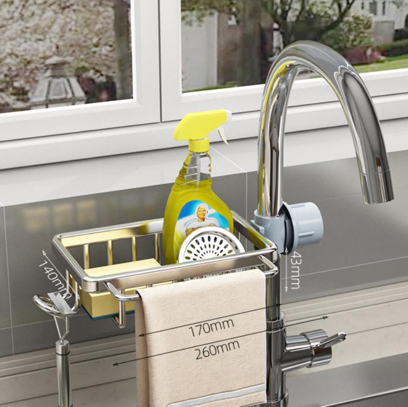 Weipeiluo Kitchen Faucet Sink Drain & Storage Organizer