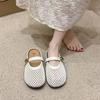 Fashion Women's Slippers Summer Hollow Breathable Half Slippers Fashion Lightweight Comfortable Casual Slip on Flat Bottom Mules Slides
