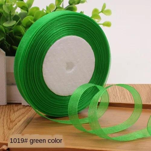 12 mm(45 Meter/Rolle) Organzaband Geschenkband Weihnachtsfeier Haus DIY Geschenkverpackung Hochzeitsdekoration Bänder DIY Chiffonbänder