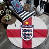 England Football   Round Rug, Non Slip Washable Circular Carpet For Living Room Bedroom Playroom, Sports Fan Decor, Holiday Birthday Gift