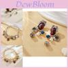 Vintage Inspired Elegant Alloy Gemstone Pendant Chain Necklace For Women Jewelry