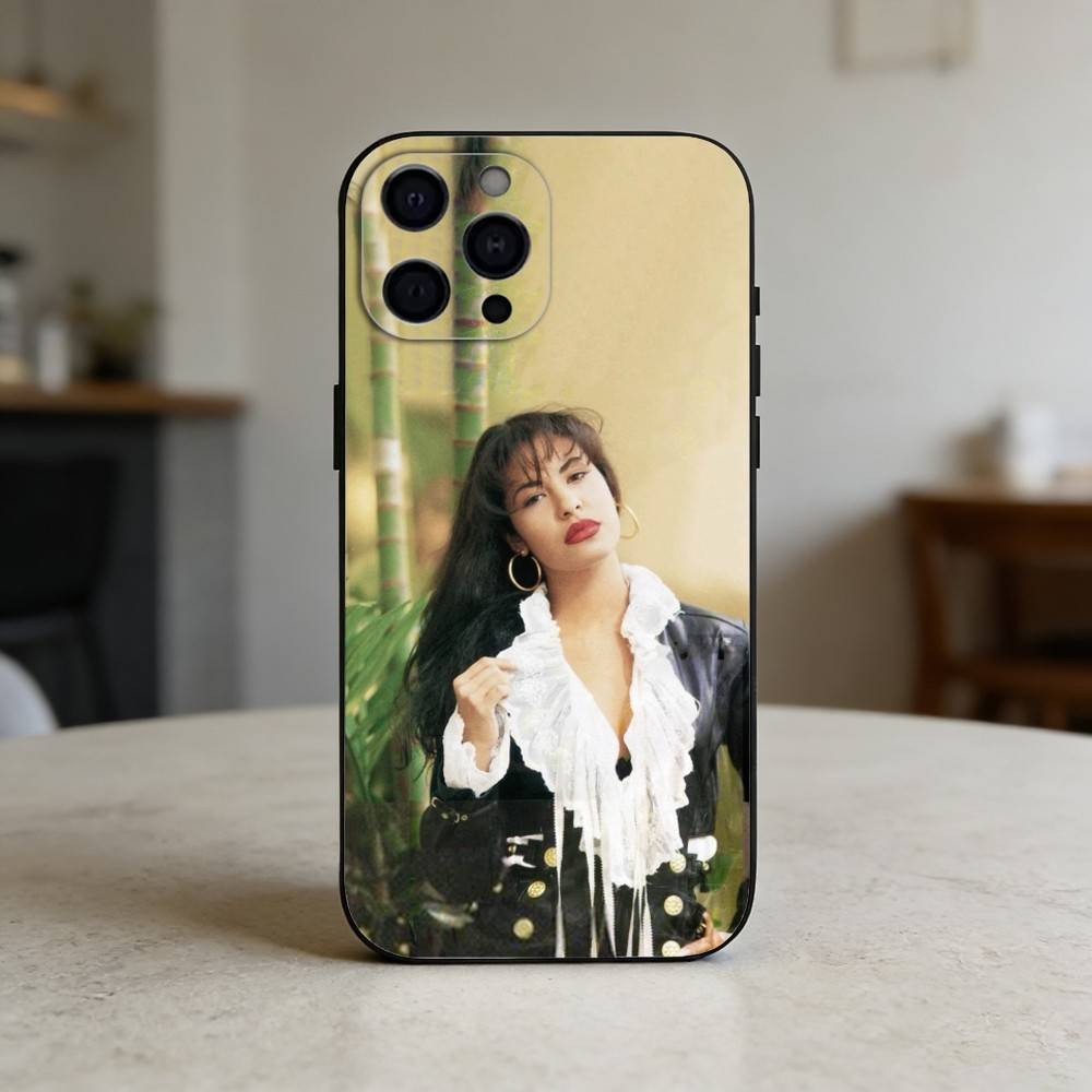 S-Selena Quintanilla Phone Case For iPhone 17,16,15,14,13,12,11 Plus,Pro,Max,Mini Silicone black Soft Cover iPhone14Pro