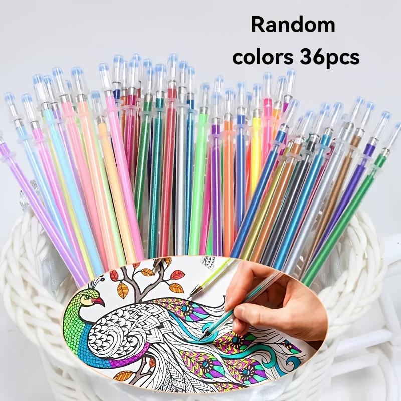 

36 Bright and Colorful Gel Pen Refills - 360 ° Glitter, Various Colors, for Arts, Crafts and Writing - Smooth Writing Experience