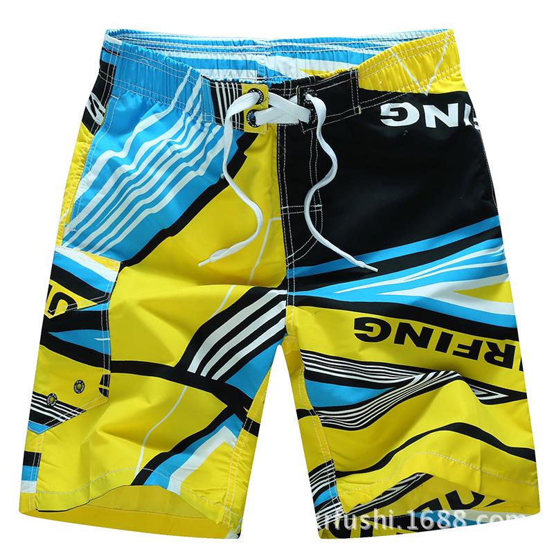Tianpuren Men s Quick-Dry Casual Beach Shorts 1521# 4XL жёлтый