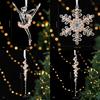 Shatterproof Acrylic Snowflakes Hanging Decorations For Indoor and Outdoor Christmas Displays