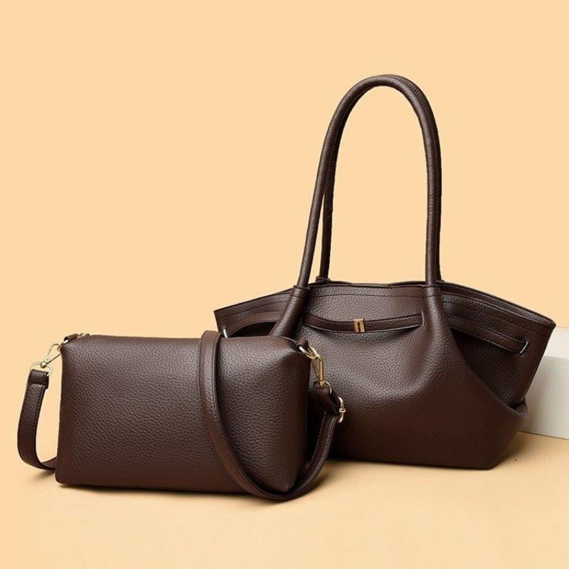 

Leather Fashion Chain Women Shoulder Crossbody Tote New Designer Solid Color Genuine Leather Female Simply Handbag