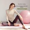 European & American Ruched Waist Long Sleeve Yoga Top - High Stretch Slim Fit