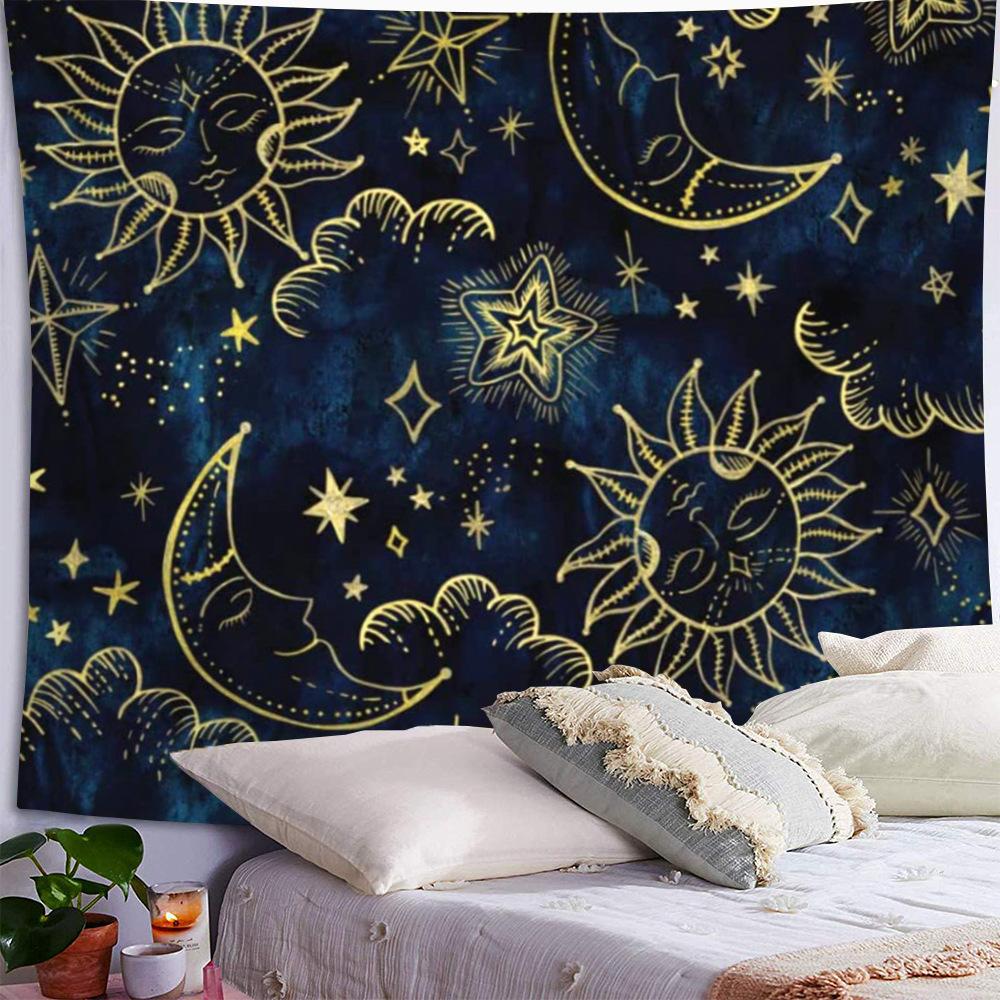

Sun and Moon Face Series Wall Hanging Cloth for Home Room Decoration Background Cloth for Bedside Wall Hanging Rug 74x94cm(29x37in)
