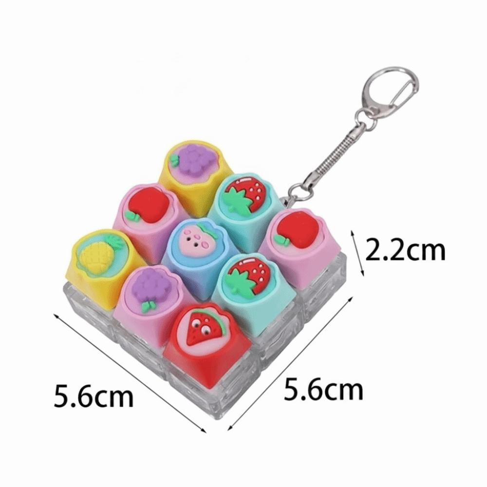 9-Button Design Keyboard Fidget Toy Soft Silicone Clicker Fidget Toy Office Use