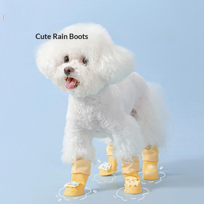 Chaussures pour chien imperméables de haute qualité, mode, respirantes pour l'hiver, chaussures pour chien imperméables en silicone pour animaux de compagnie