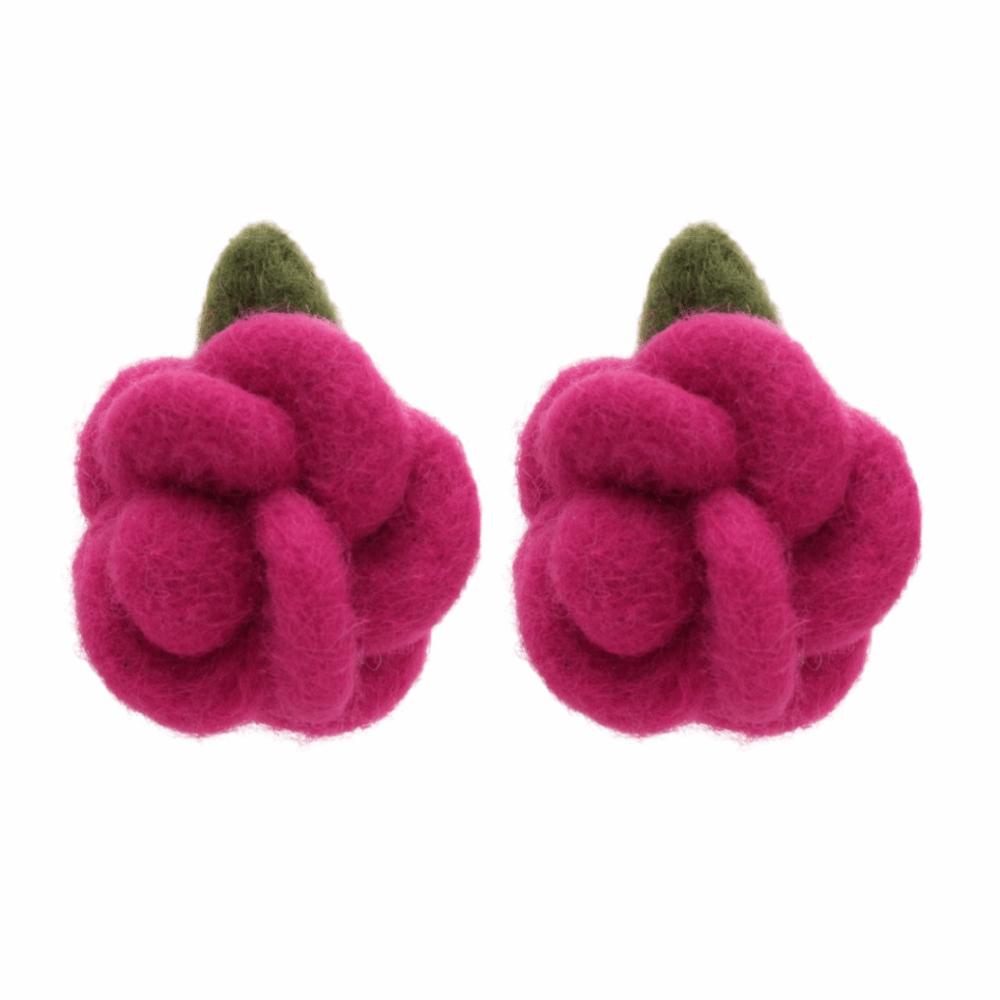 

Cloth Silk Floss Flower Stud Earrings Ear Accessories Earring Jewelry Summer Beach розы красного