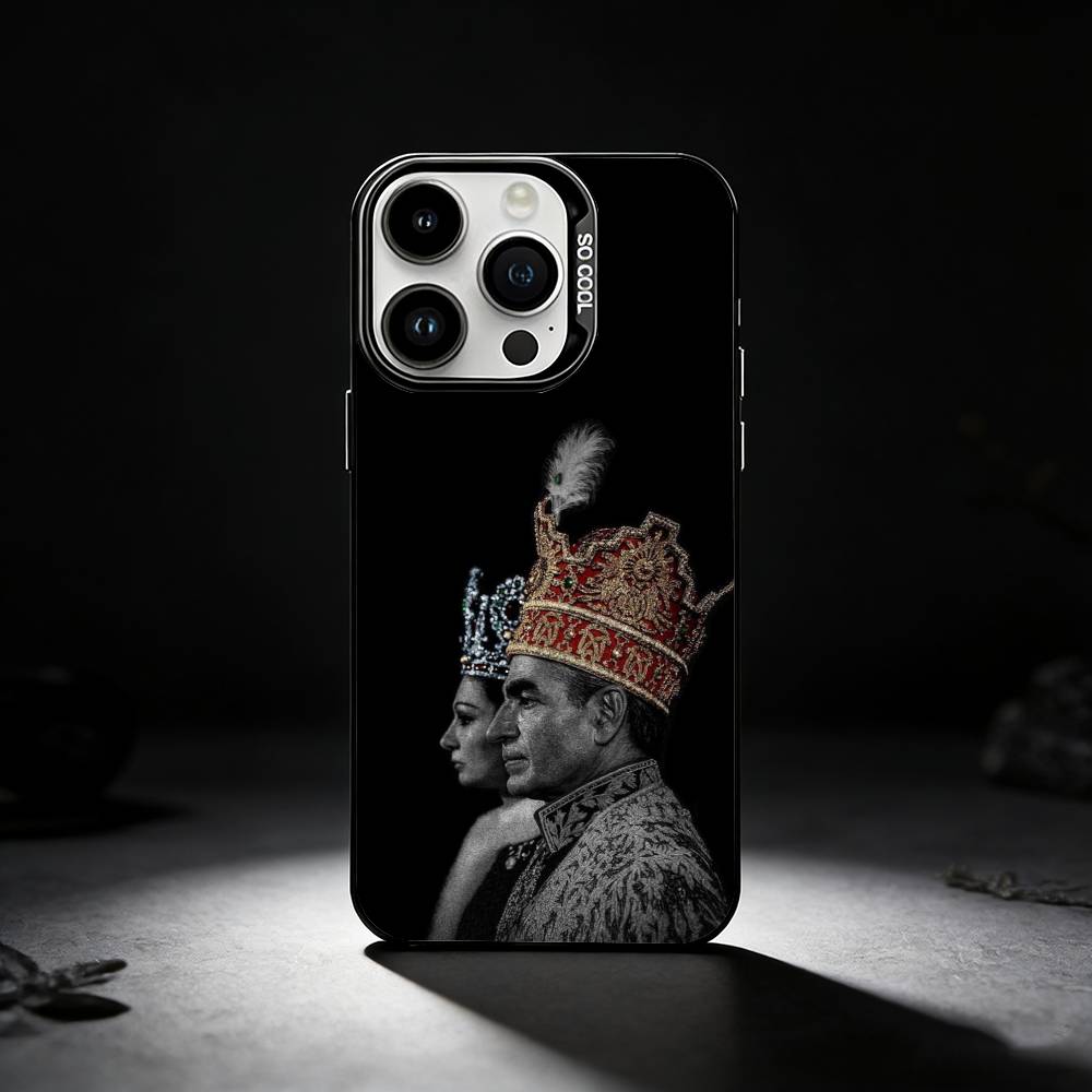Mohammad Reza P-Pahlavi Phone Case For iPhone 17,16,15,14,13,12,11 Plus,Pro Max,XS,Colored silver phone case