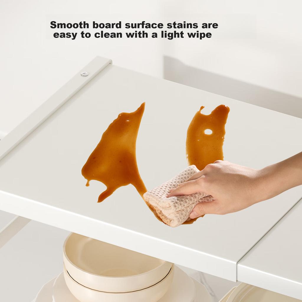 Jiabaili Étagère de Rangement de Cuisine Réglable Étagère d'Armoire de Comptoir Étagère à Plusieurs Niveaux Organisateur d'Épices Support pour Casseroles Petite Étagère de Bureau