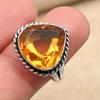 Honey Topaz Gemstone Handmade 925 Solid Sterling Silver Ring For Women