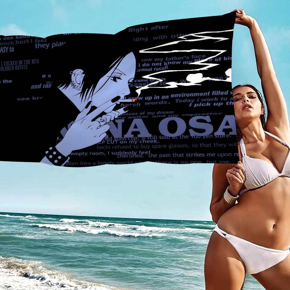 Nana Osaki Anime Microfiber Printed Beach Towel Mountain Climbing Yoga Beach Swimming Running Absorbent Soft Towel