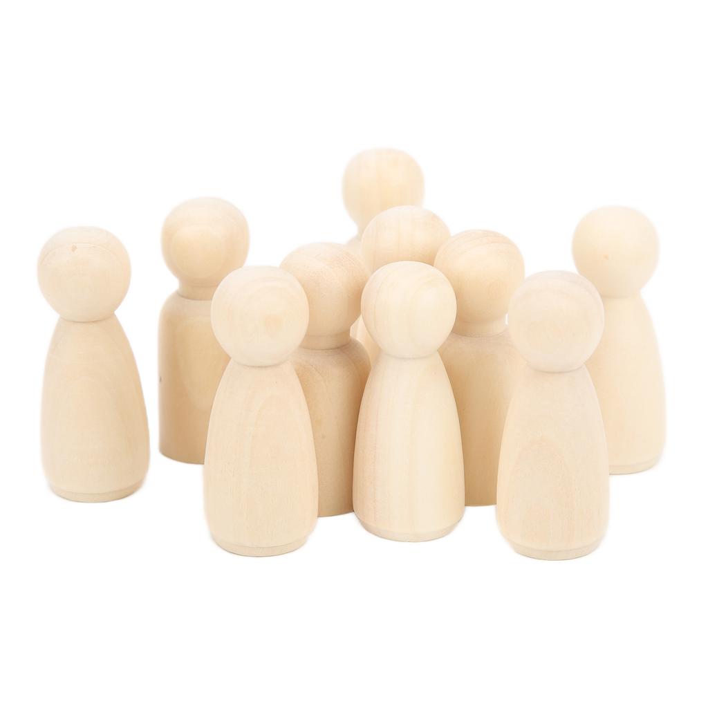 20 Stück Holzklammern 55mm DIY Handgefertigt Klein Attraktiv Unfertige Bastelarbeiten Puppe für Ornamente