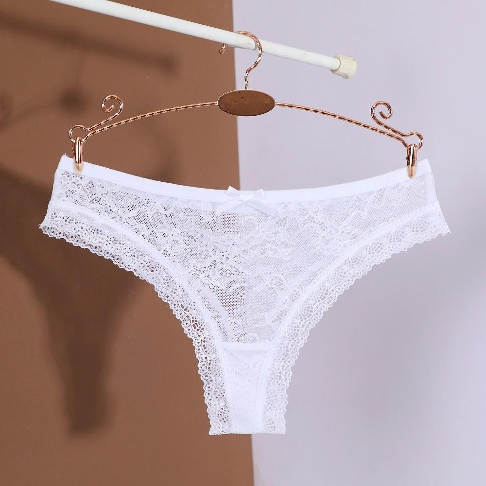 Transparent Mesh Briefs Women Low Waist Romantic T Panties Mesh Sheer Lace Thong Ladies Girls Gift