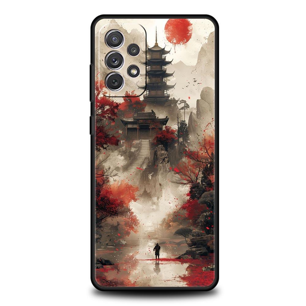Japanese Anime Landscape Art Case for Samsung A51 A71 A21S A12 A11 A15 A25 A31 A41 A23 A33 A53 A73 A05S A13 5G A35 A55 Cover