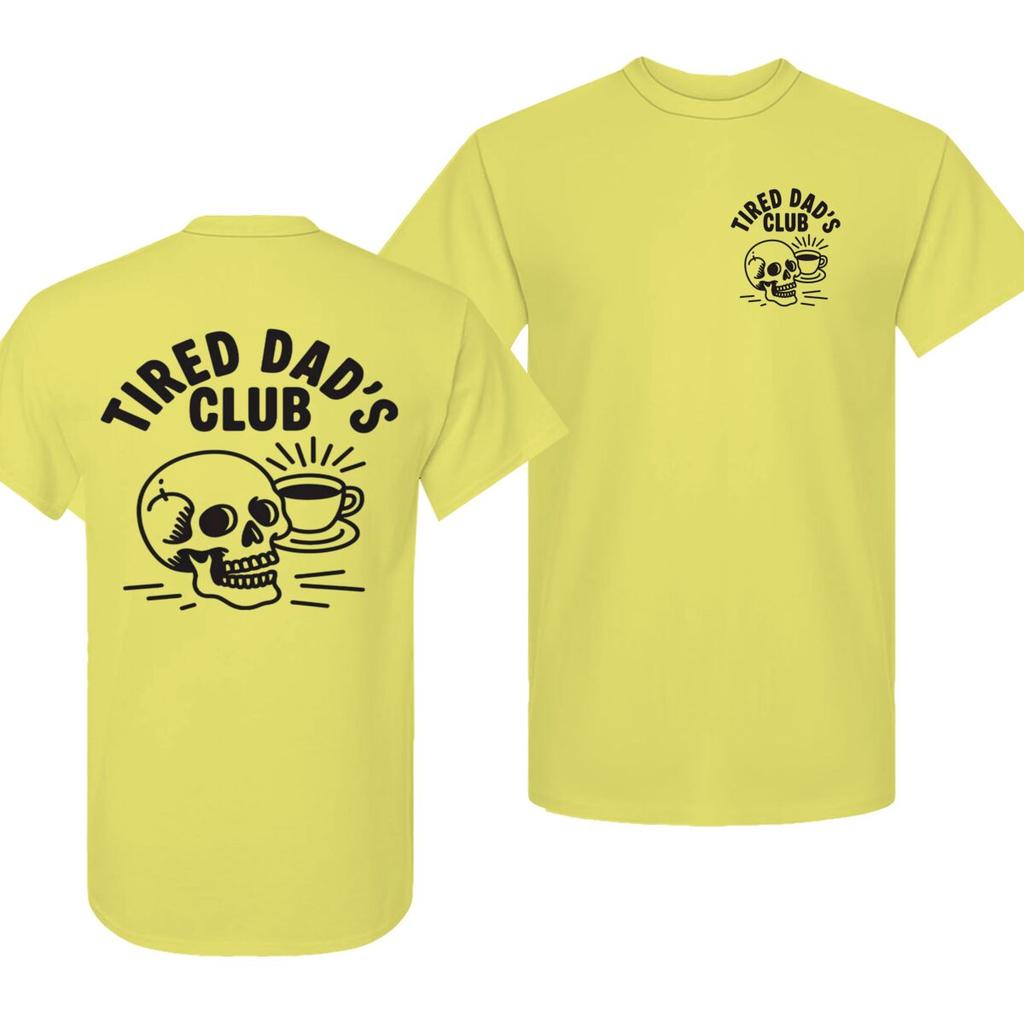 Unisex Creative Printing Short Sleeve Fathers Day Gifts Casual Tops Unisexs Clothing Tired Dads Club Shirt Tired Dads Club Tshirts