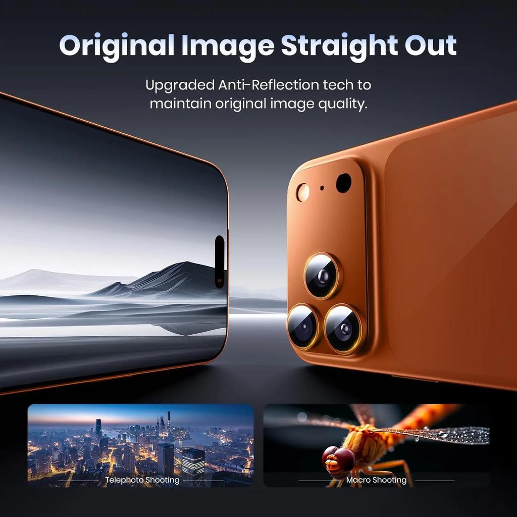 For Phone 17 Pro Max 16 15 14 Pro Max Camera Lens Protector Strong Adsorption Metal Glass Camera Screen Full Protective Cover