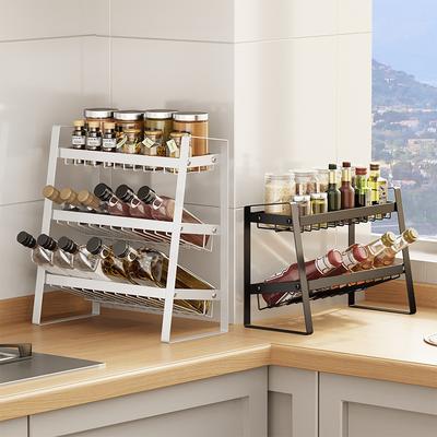 Neuer Küchen-Gewürzregal-Organizer Mehrschichtiges Gewürz-Würzregal Schräges Design Perfekt für Gewürzflaschen