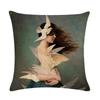 Abstract Fairy Girl Decorative Cushion Cover Linen Pillowcase For Sofa Couch Bedroom Home Living Room Decor 45X45Cm