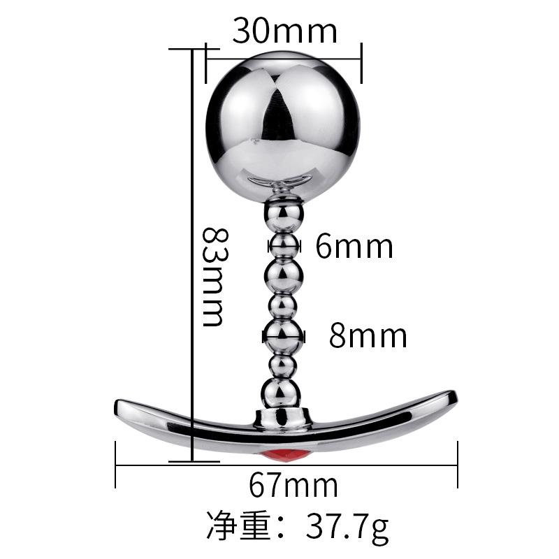 Pull Beads Metal Butt Plug Wear Boat Anchor Base Handheld Anal Plug Anal Dilator Adult Sex Toys