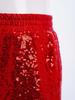 Boys Jazz Dance Stage Performance Costume Shiny Sequins Shorts Elastic Waistband Soft Lining Pockets Comfort Fit