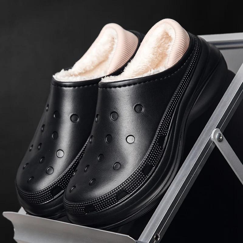 Fashion Men's Slippers Mans Cotton Slipper Casual New Shoes Winter Indoor Outdoor Water Proof Mainly Push Soft Comfortable Lightweight