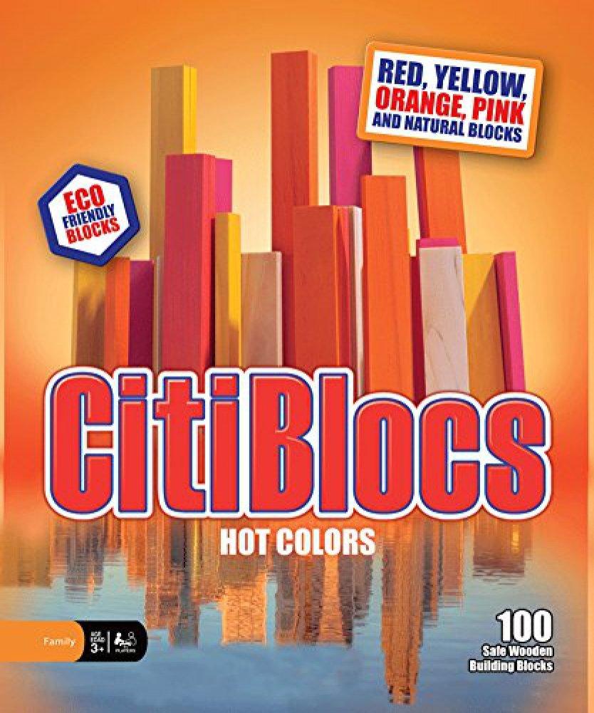 

Wooden Blocks CitiBlocs Hot Color Set 100 Pieces