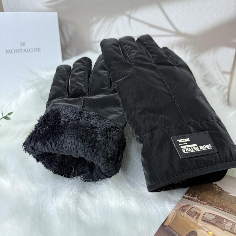 Men's Winter Touchscreen Cycling Gloves - Velvet-Lined, Thick, Warm, Windproof, and Comfortable for Outdoor Sports.