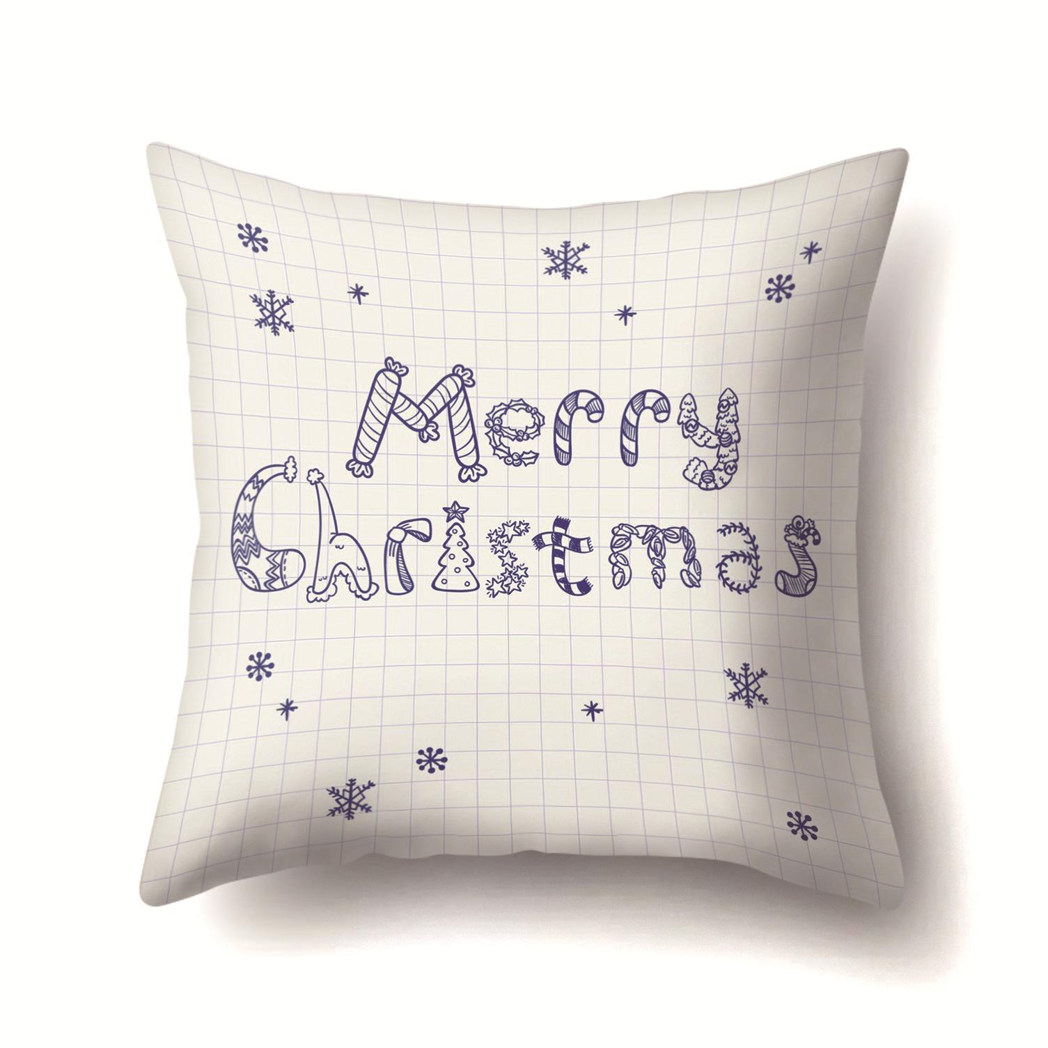 

Christmas Series Polyester Pillows Santa Multi-platform Christmas Elk Pillow Cover 45*45cm