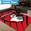 Custom Name Bournemouth Crest Rug Game Carpet, Floor Mat for Bedroom Living Room Entryway Rug, Home Decor Idea Gift for Christmas Birthday