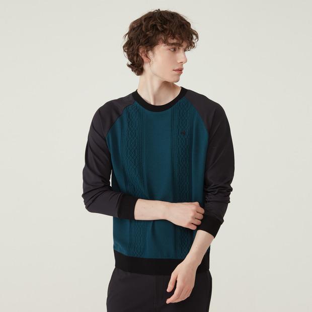 LECOQ GOLF Men'S Color-Blocked Round Sweater (Go321Mkp82)