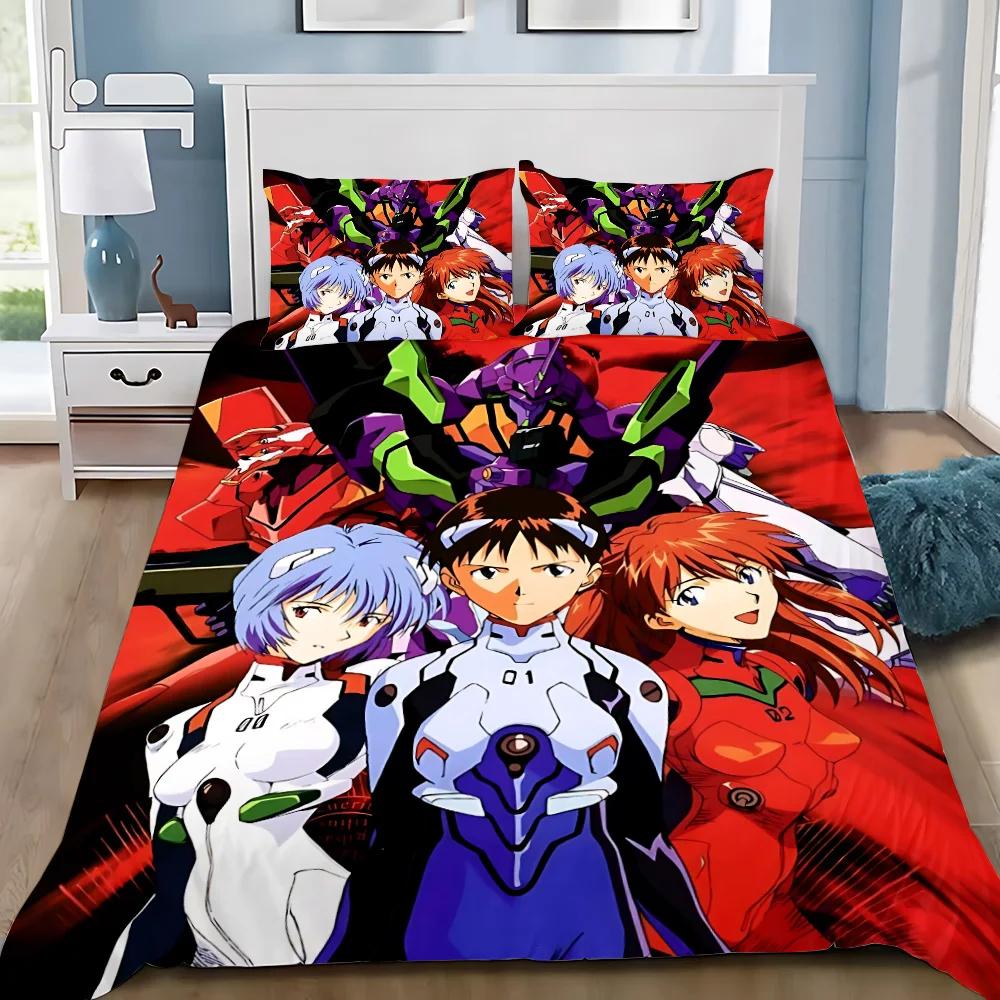 Anime E-evangelion V-eva A-genesis Duvet Cover Pillowcase Bedding Set Adult Boy Girl Bedroom Decoration Children Single Double