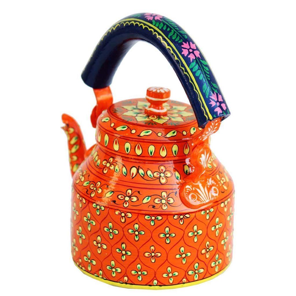 Hand Painted Designer Aluminium Kettle for Tea/Coffee, Home Décor& Gift Purpose. Capacity 1 L,