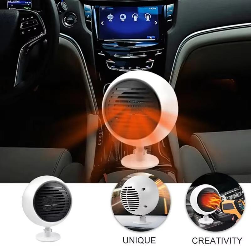 Portable Electric Car Dash Fan Cigarette Lighter Plug Fast Heating Remove Windshield Fog And Defrost Serving As A Car Heater Fan