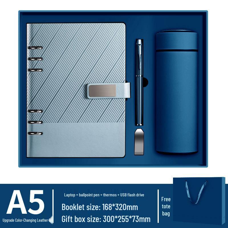 Custom A5 Ring Binder Notebook Gift Set with Logo - Holiday Souvenir Box