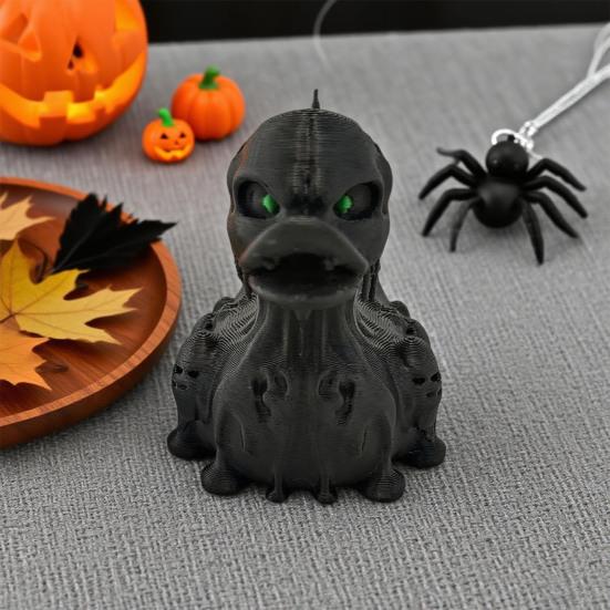 Halloween Duck Figurine 3D Printed Spider Duck Statue Horror Skeleton Ghost Duck for Home Bar Mantel Haunted House Decoration