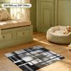 1Pcs Anti Fatigue Kitchen Rugs Black White Geometric Abstract Print Waterproof Non Slip Thick Cushioned Mat