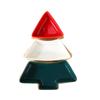 Nordic Ceramic Christmas Tree Snack Plate Creative Home Living Room With Tray Grid Snack Plate Snack Dried Fruit Platter