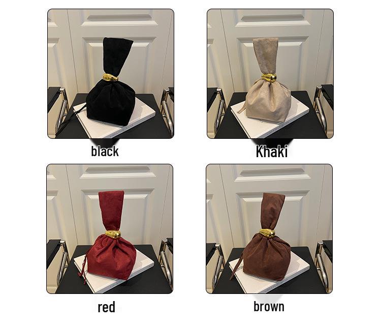 Niche Women's 2025 Trendy Autumn/Winter Retro High-End Bucket Bag