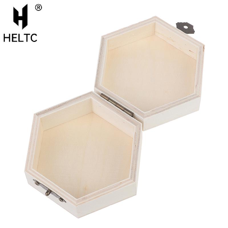 Hexagonal Shaped Wooden Storage Box Jewelry Wedding Gift Box Jewelry Display