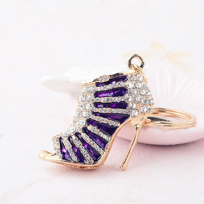 Goddess High-heeled Shoes Keychain, Cute Crystal Pendant, Creative Bag Keychain