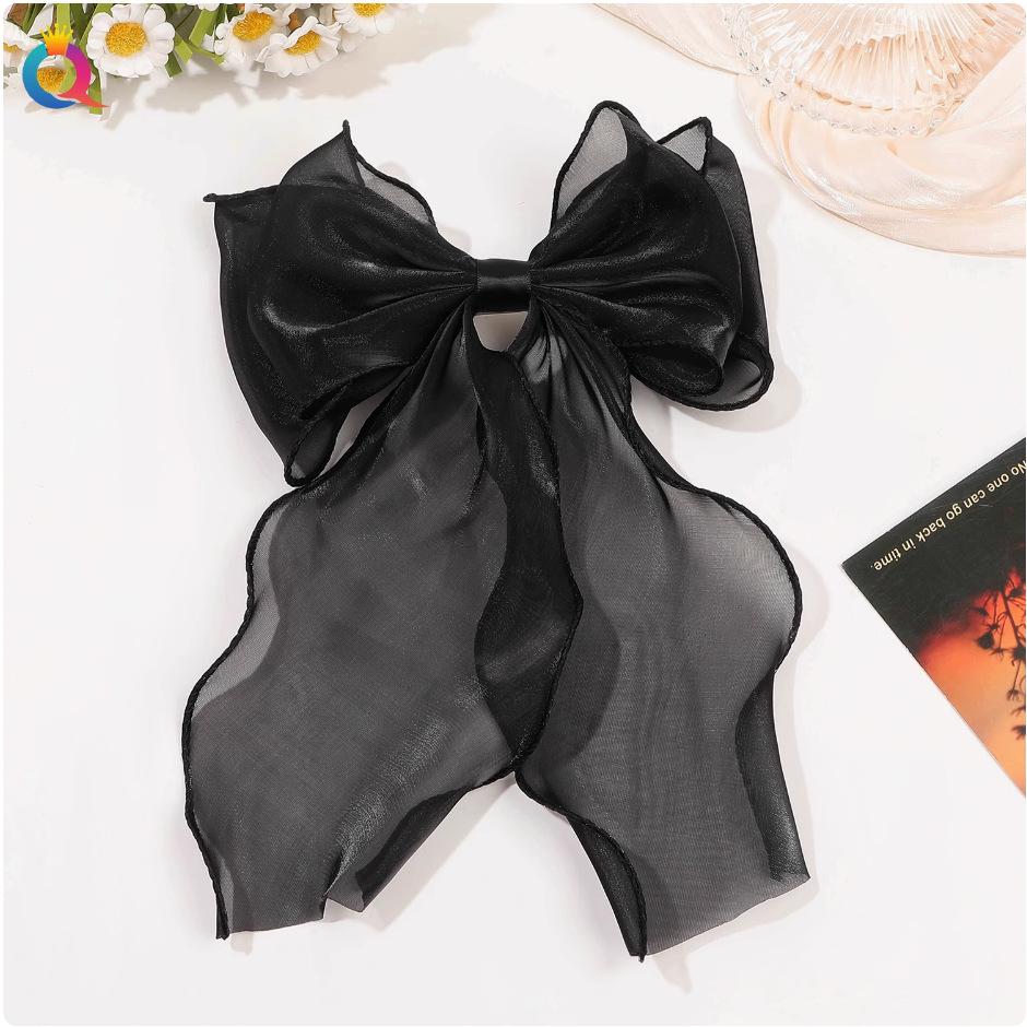 The Little Mermaid Glitter Bow Hair Clip - Elegant Women's Accessory