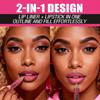 Delineador de Labios y Color Completo en 12 Tonos Mate, Fórmula Ligera para Todos los Tipos de Beige Claro Adecuado para Labios con Look Completo, Delinea y Rellena el Look de los Labios