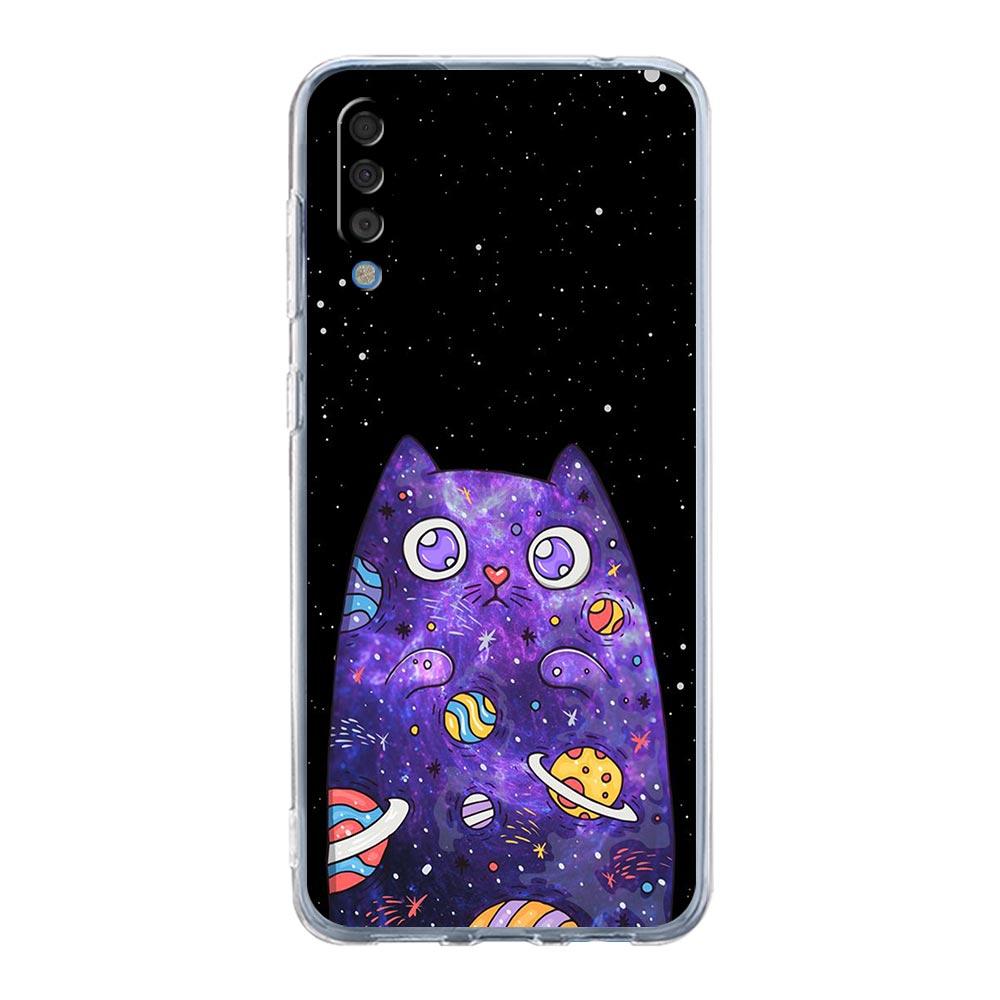 Cat-Printed Phone Case For Samsung A14 5G A12 A22 A32 A34 A42 A52 A54 A50 A70 A30 A40 A20E A10S A20S A02S A04S Silicone Cover