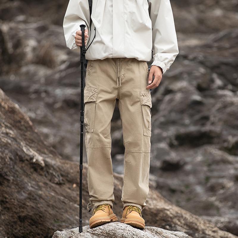 Men's Overalls Casual Pants Multi-Pocket Loose Bundle Mountaineering Versatile Sports Outdoor Comfort Pants